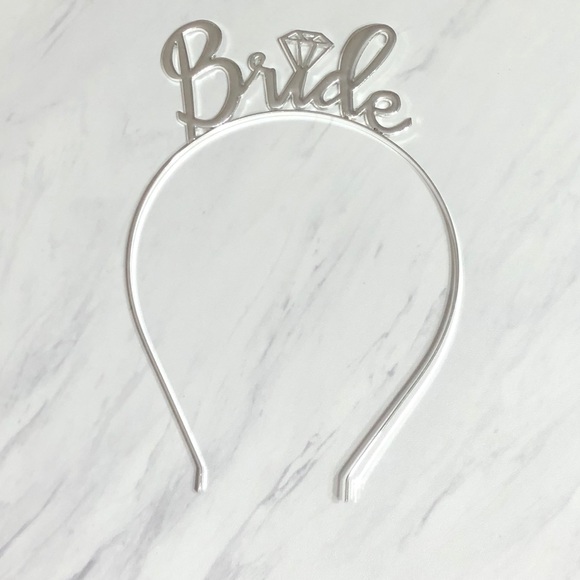 Accessories - Rose or silver Metal Bride crown tiara headband
